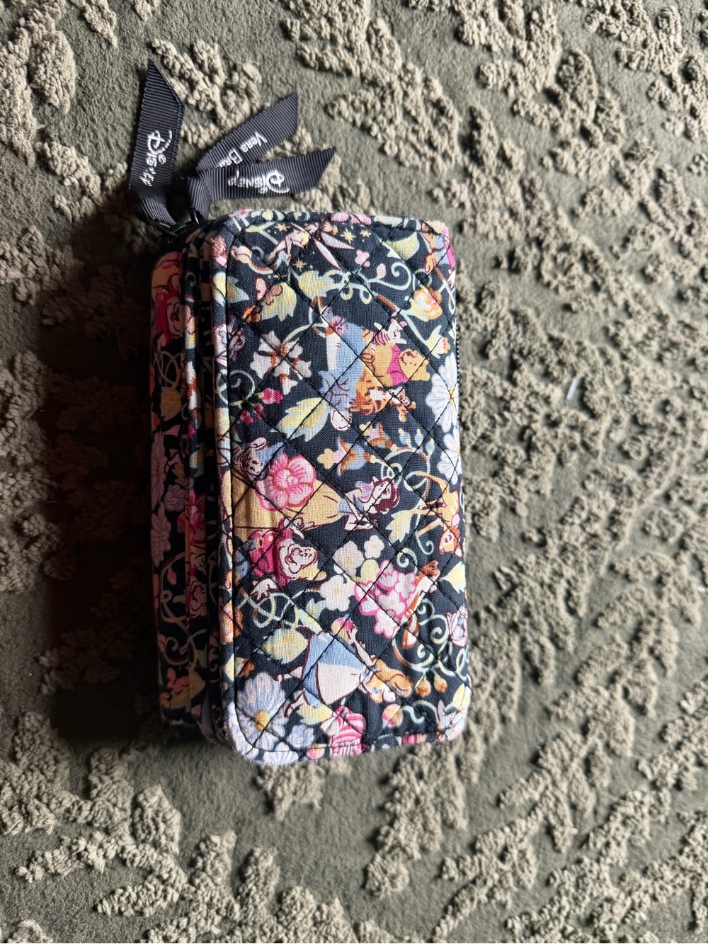 Vera Bradley Quilted Floral Zip Wallet - Disney 100th anniversary